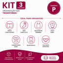 Ver imagem 4 de Organizador Gaveta Colmeia Kit 3 Unidades Pp Transparente 10 Nichos para Roupas Íntimas Meias e Bebê