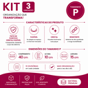 Ver imagem 3 de Organizador Gaveta Colmeia Kit 3 Unidades Pp Transparente 10 Nichos para Roupas Íntimas Meias e Bebê