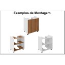 Ver imagem 4 de Gabinete Armário Banheiro Pia de Coluna Eccos-branco/nature