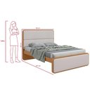 Ver imagem 2 de Cama Casal 1,40 Easy Like Tecido Corano Bege Amendoa Clean