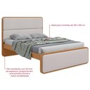 Ver imagem 3 de Cama Casal 1,40 Easy Like Tecido Corano Bege Amendoa Clean