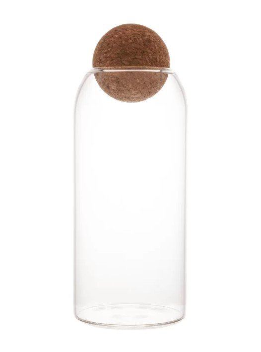 Pote de vidro com tampa esfera - 1,1 L Lyor