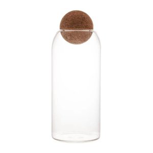 Pote de vidro com tampa esfera - 1,1 L Lyor