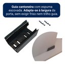 Ver mais imagens de Porta Ipê Champanhe Friso 9 110x210cm c/ Kit Correr Preto