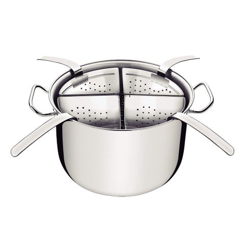 Cozi-pasta Tramontina Professional em Aço Inox com 4 Divisórias 30 Cm 13,5 L Tramontina