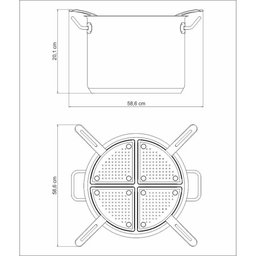 Cozi-pasta Tramontina Professional em Aço Inox com 4 Divisórias 30 Cm 13,5 L Tramontina - 3