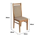 Ver imagem 3 de Cadeira para Sala de Jantar em Madeira Maciça Lugano