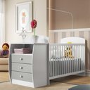 Ver imagem 2 de Berço Cômoda Para Colchão 60 X 130 Cm Rafael Multimóveis Fg0516 Branco/cinza