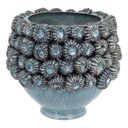 Ver imagem 1 de Vaso Decorativo Enfeite Casa Cerâmica 20x23x23cm Azul