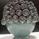 Ver imagem 4 de Vaso Decorativo Enfeite Casa Cerâmica 20x23x23cm Azul