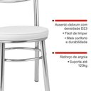 Ver imagem 7 de Conjunto 4 Cadeiras para Sala de Jantar Debrum Cromado/Branco