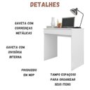 Ver imagem 3 de Mesa para Computador Escrivaninha Alexia Branco Ajl