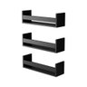 Kit 3 Prateleiras Porta Livros Preta 60 X 12cm Suporte Invisivel - 3