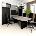 Ver imagem 1 de Mesa de Reunião Orgânica 270cm x 110cm Pés Painel Escritório F5 Office Cor:Cinza Sagrado com