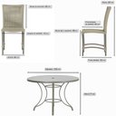 Ver imagem 2 de Mesa Ascoli 100 Cm com 4 Cadeiras Cannes de Alumínio, Pintura Fendi e Trama Tela de Corda Náutica