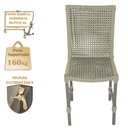 Ver imagem 4 de Mesa Ascoli 100 Cm com 4 Cadeiras Cannes de Alumínio, Pintura Fendi e Trama Tela de Corda Náutica