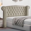 Ver imagem 7 de Cabeceira King Size Adelle 195cm C/ Frame Linho Bege