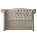 Ver imagem 1 de Cabeceira King Size Adelle 195cm C/ Frame Linho Bege