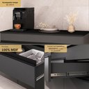 Ver imagem 3 de Armário Cozinha Modulada Compacta com Balcão para Pia 150cm Milano Multimóveis MP2331 Grafite
