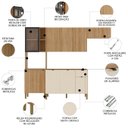 Ver imagem 3 de Cozinha Compacta Balcão sem Tampo Laura Plus Freijó/soft Z06 - Mpozenato