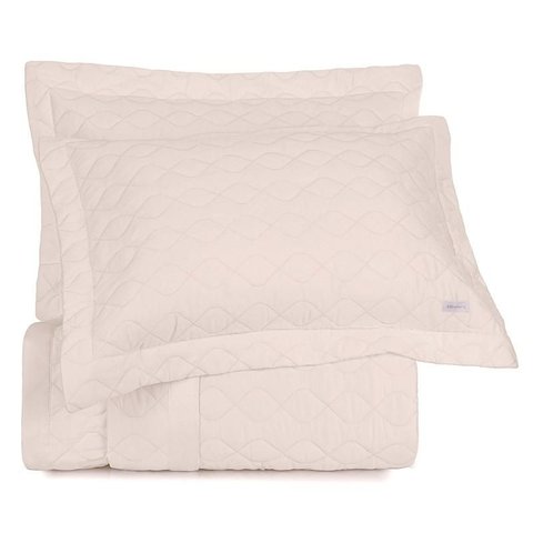 Jogo de Colcha Super King 300 Fios Cetim Sublime Greige - Bege