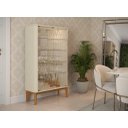 Ver imagem 1 de Cristaleira Fl com Iluminação em Led e Prateleiras e Portas de Vidro Temperado 04mm Cor Off White Pt