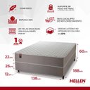 Ver imagem 3 de Conjunto Cama Box Casal Alpha Special 138x188x60 Bege Molas ensacadas - Hellen