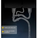 Ver imagem 6 de Kit Cuba Pia Gourmet Dupla Cozinha Aço Inox e Torneira Flexivel Brinovar