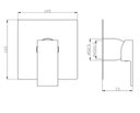 Ver imagem 5 de Acabamento para Monocomando de Chuveiro Base Deca - Quadrado - Black V-16605-399H JIWI Acabamento pa