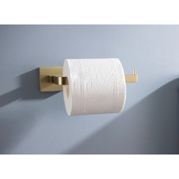 Suporte para Papel Higiênico Dourado Fosco Quadrado em Aço Inox - 5