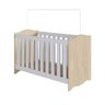 Quarto Infantil 3 Peças com Berço 3 em 1 Cômoda e Prateleira Cor:carvalho Araguaia com Branco - 4