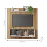 Painel Ripado Para TV Bordeaux Buriti Off White - 4