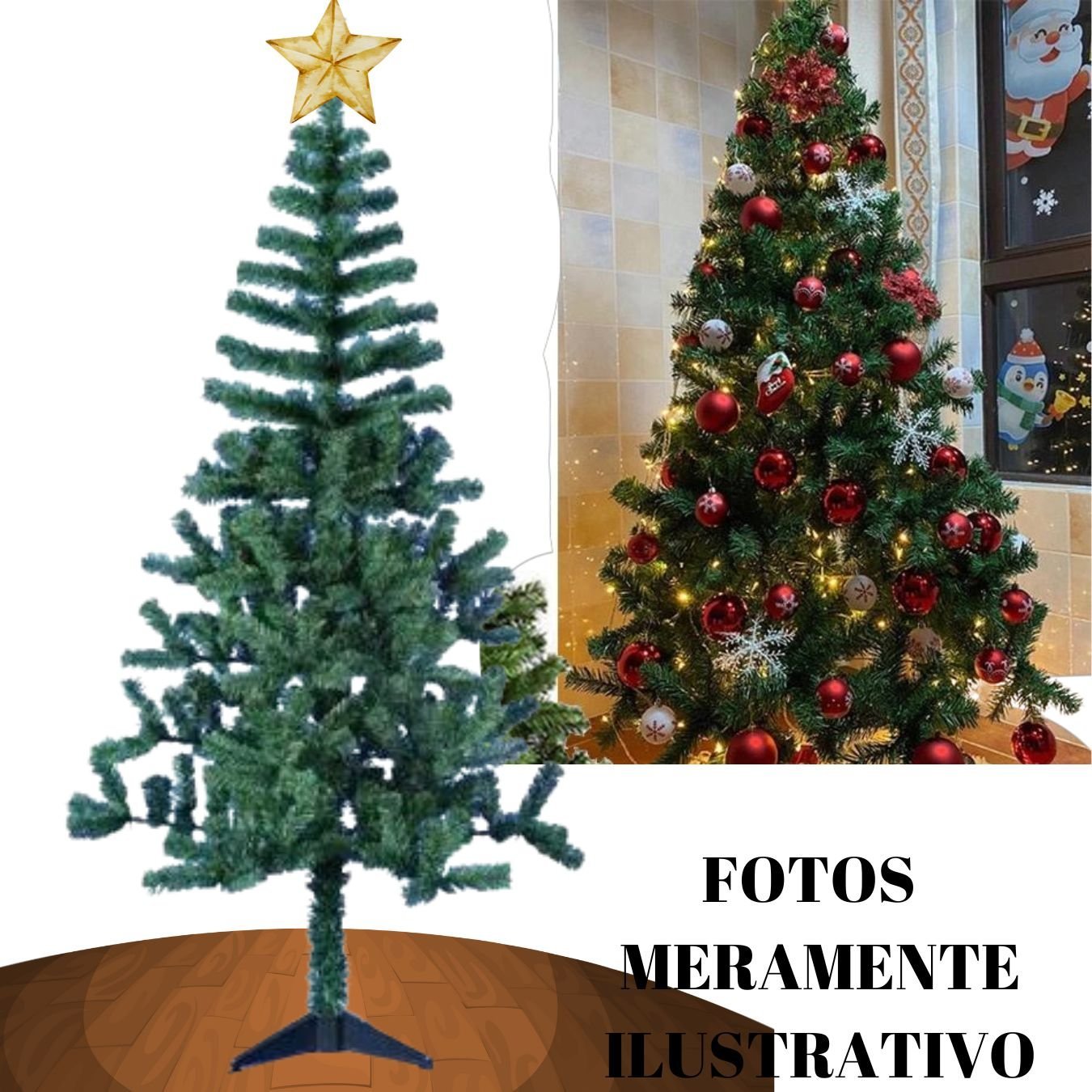 Árvore de Natal Pinheiro Canadense 180cm 324 Galhos - 4