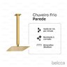 Chuveiro Ducha Slim Quadrado de Teto 20x20cm Dourado Belcca - Cdt01-dr - 4