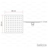 Chuveiro Ducha Slim Quadrado de Teto 20x20cm Dourado Belcca - Cdt01-dr - 3