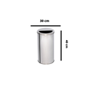 Ver imagem 4 de Lixeira de Inox 30l com Aro Meia Lua 30x40
