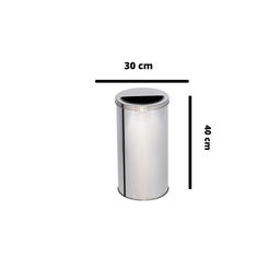 Lixeira de Inox 30l com Aro Meia Lua 30x40 - 4