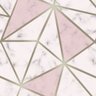 Papel de Parede Adesivo Geométrico Triângulo Zara Mármore Marble Rosa - 2