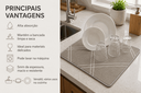Ver mais imagens de Aparador Louças Escorredor Alta Absorção Geométrico 45x40 cm:Kit 3/Cinza