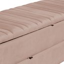 Ver imagem 4 de Calçadeira Baú Recamier Sapateira 90cm Solteiro Ayla Tecido Aveludado Tampo Reto - Estopar Ayla 90cm