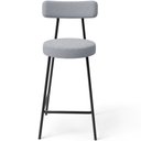 Ver imagem 5 de Kit 04 Banquetas Baixa para Cozinha Sala de Jantar Bar Bancada Milão L02 Bouclê Cinza - lyam decor L