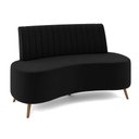 Ver imagem 7 de Sofá Living Decorativo 2 Lugares 1,60M Katara Preto Veludo G33 - Gran Belo
