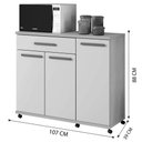 Ver imagem 2 de Balcão Parati Arte Móveis 03 Portas:branco