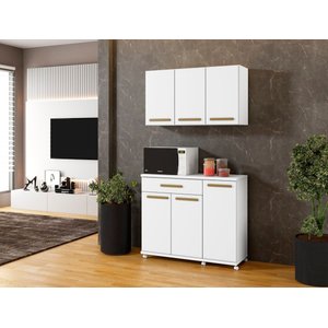 Balcão Parati Arte Móveis 03 Portas:branco