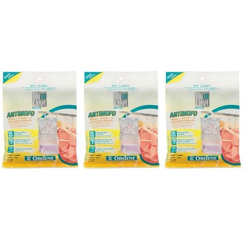Kit 3 Anti Mofo Desumidificador para Armários com Gancho Lavanda My Closet