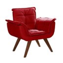 Ver imagem 4 de Conjunto Poltrona Namoradeira e 02 Poltronas Bella Pés em Madeira Bella Decor - Vermelho Cód. 100 Su