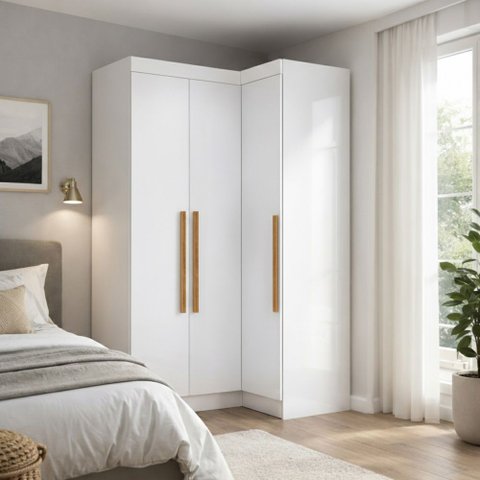 Guarda Roupas Modulado de Canto Madrid com 3 Portas Maxel