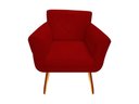 Ver imagem 2 de Kit 2 Poltronas Decorativa Sabrina Suede Vermelho Pés Madeira Mz Decor