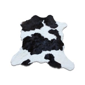 Tapete de Couro Preto e Branco Pequeno