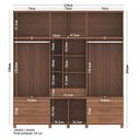 Ver imagem 6 de Guarda Roupa Casal Londres Capelinha e Cômoda Havana Master 13 Portas 7 Gavetas MDF-MDP Jatobá